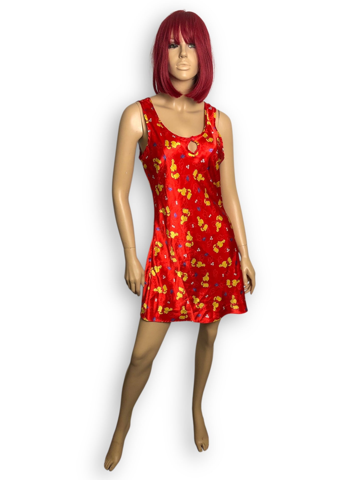 90’s Winnie the Pooh Red Slip Dress (M)