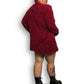 90’s/Y2K Valerie Stevens II Wine Red Knit Cardigan Sweater (XL)