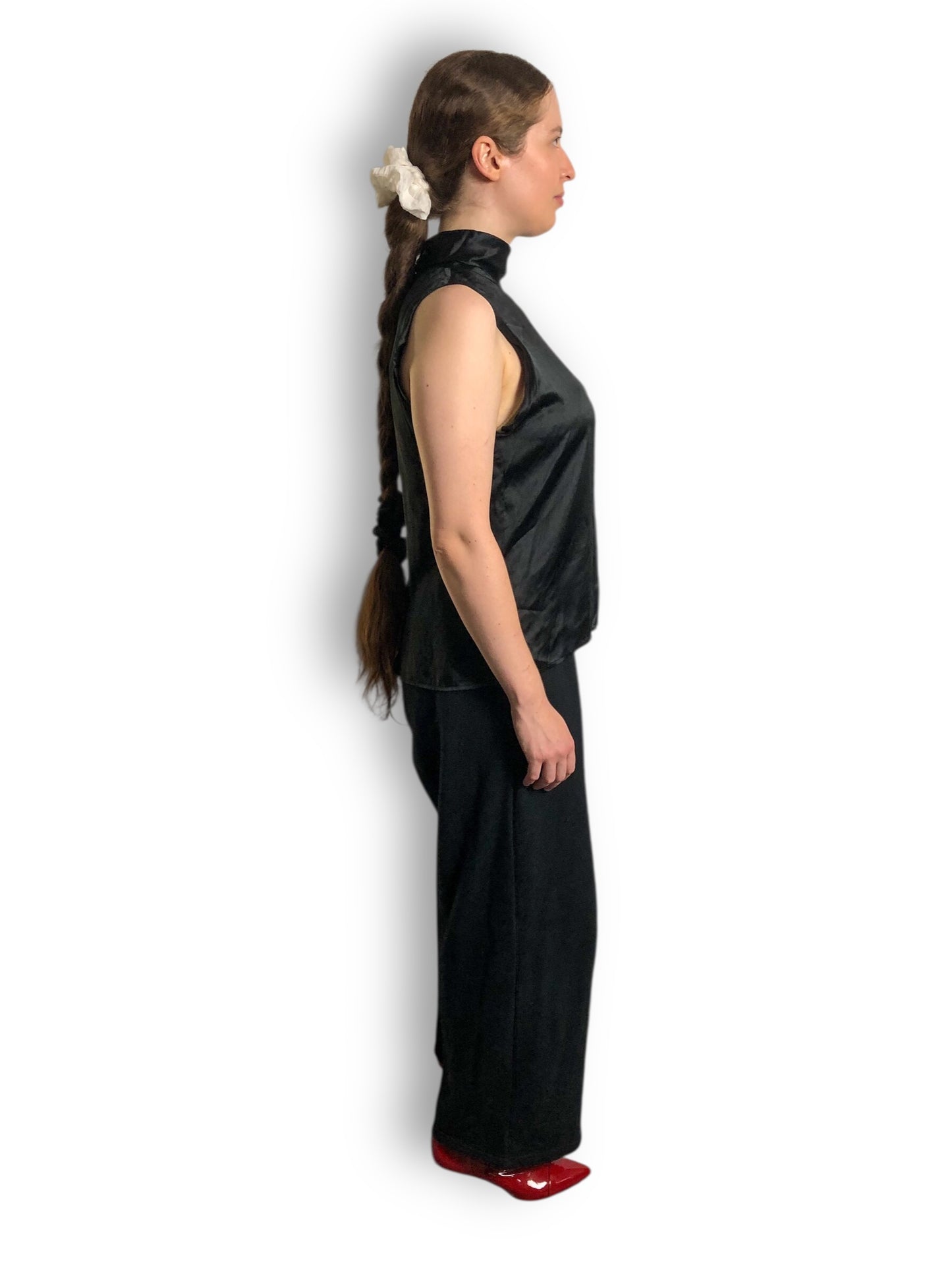 80’s Ralph Lauren Black Sleeveless Turtleneck Top (M/L)