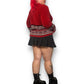 90’s/Y2K Croft & Barrow Red Patterned Cardigan Sweater (XL)