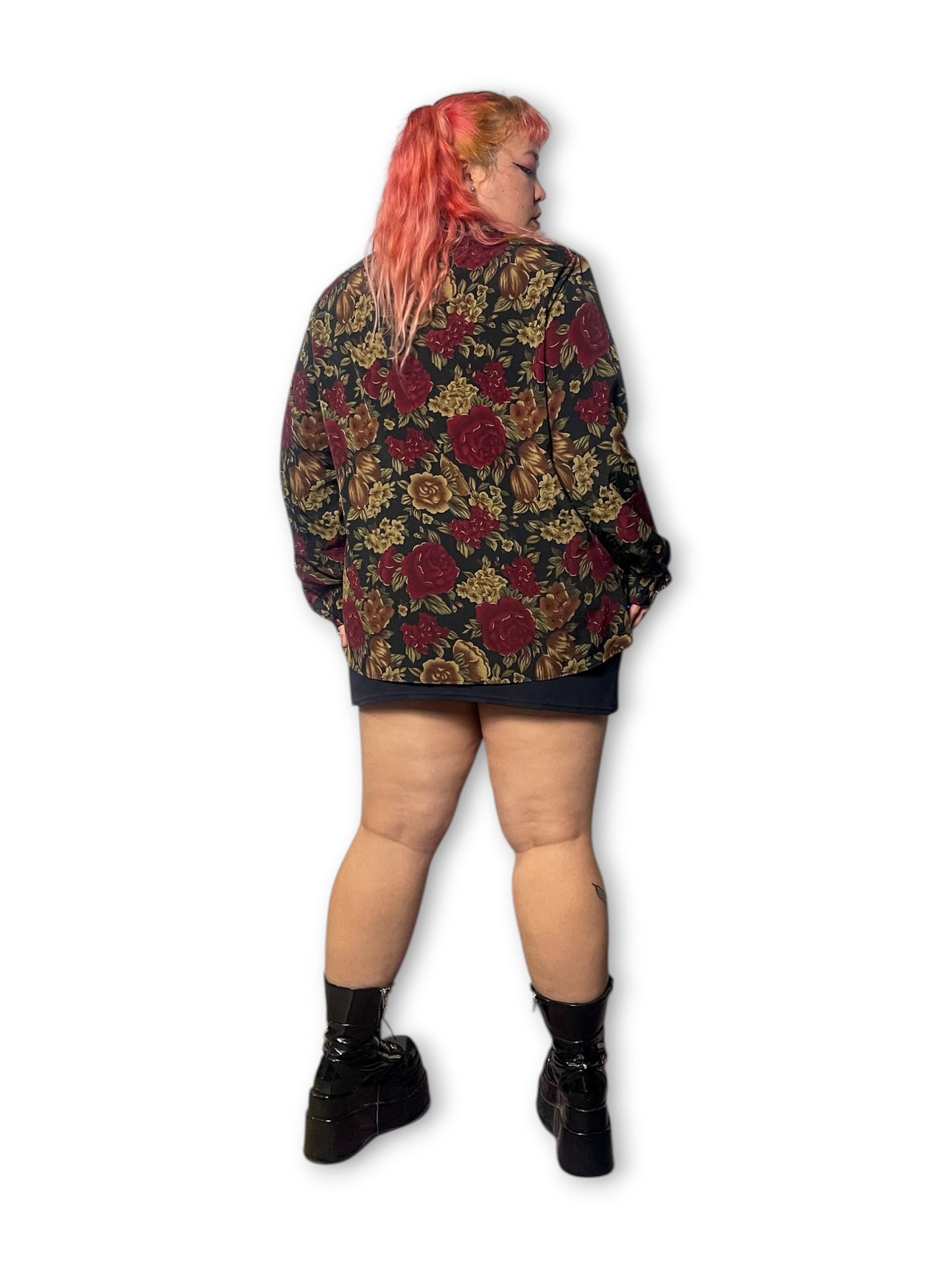 Y2K Dark Romantic Print Blouse (3X)
