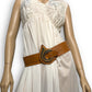 Vintage Brown Faux Leather Belt (M)