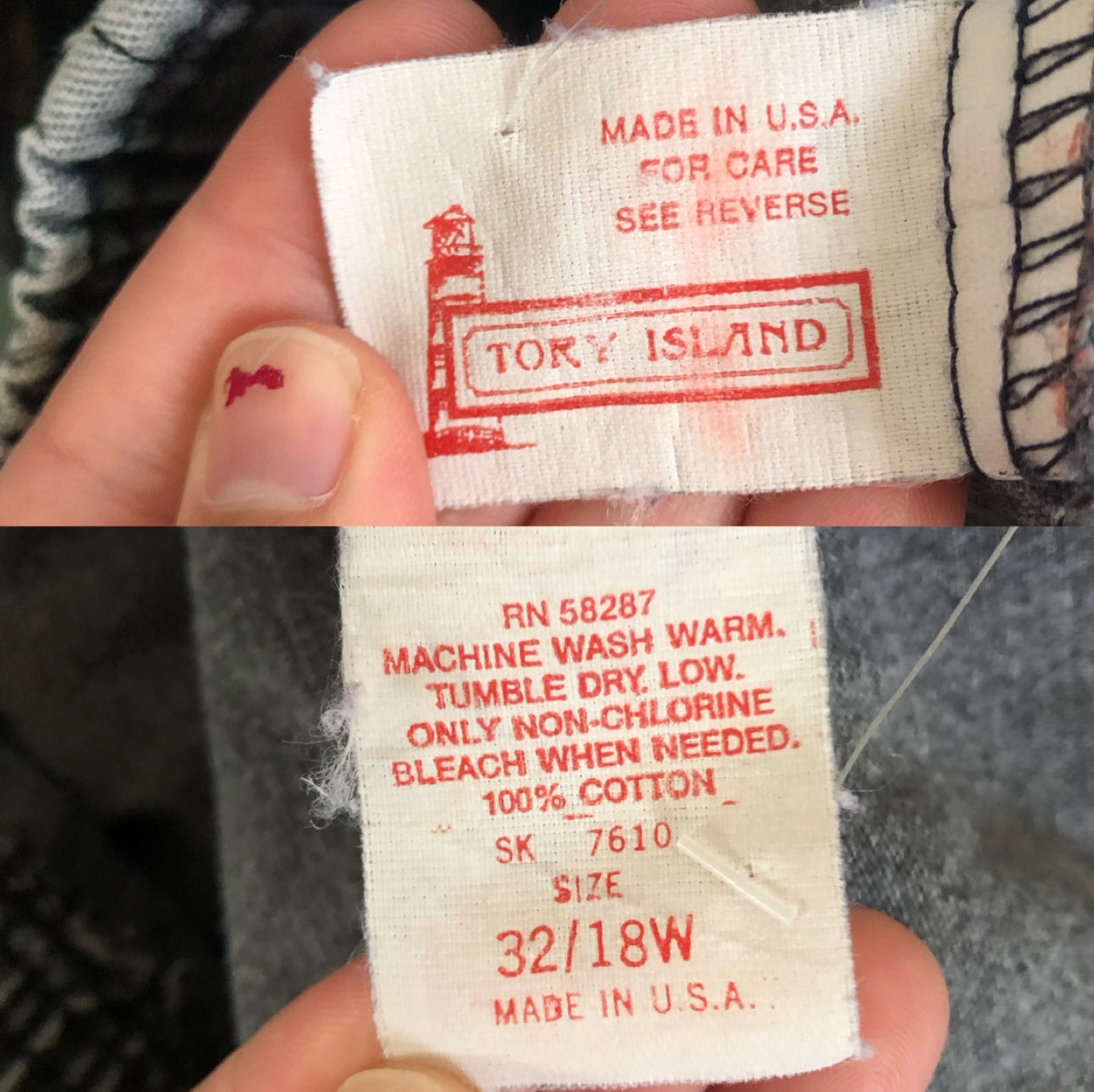80’s/90’s Tory Island Gray Acid Wash Jeans (XL)