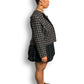 80’s Basson Black and White Plaid Knit Blazer (XL/2X)