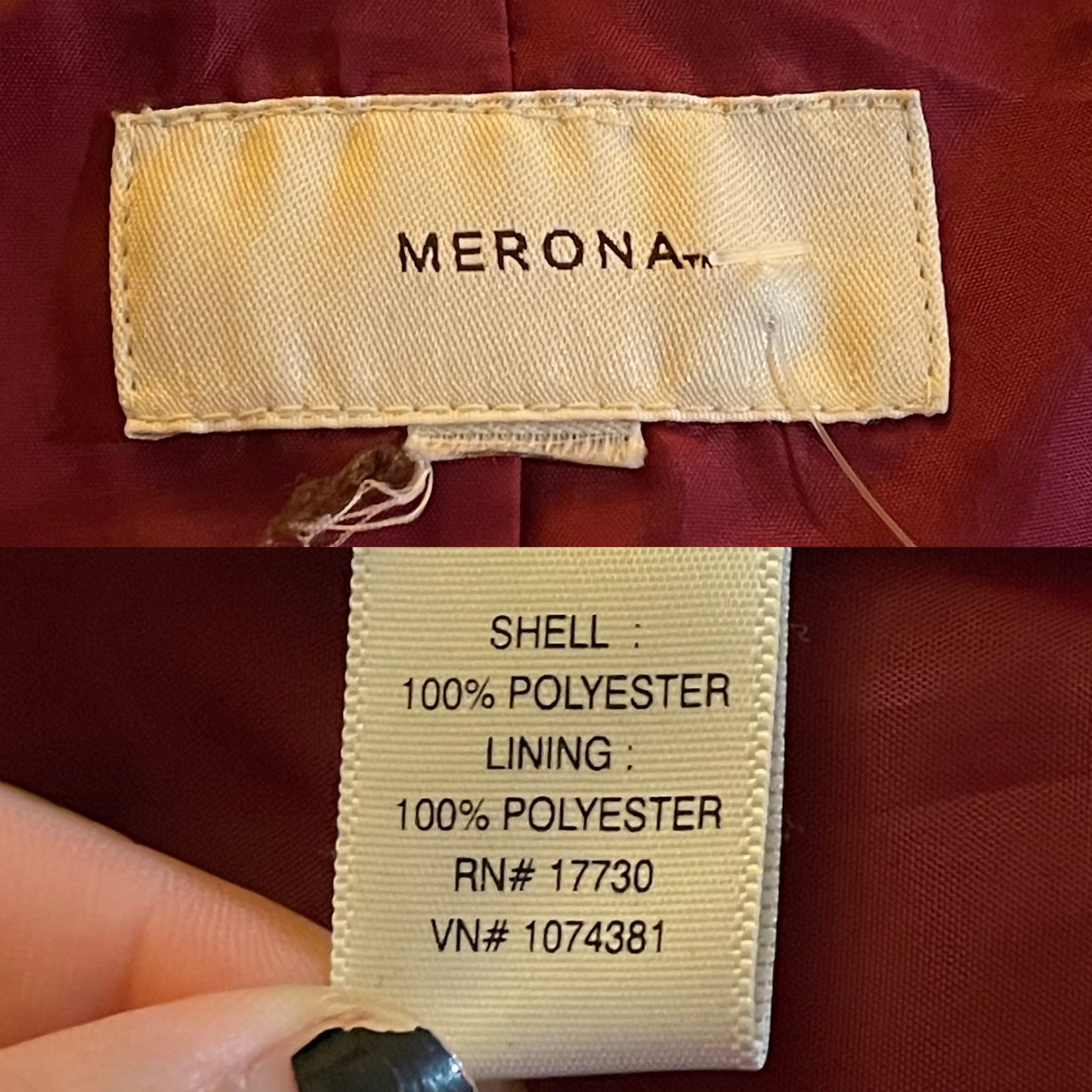 90’s Merona Red Trench Coat (L/XL)