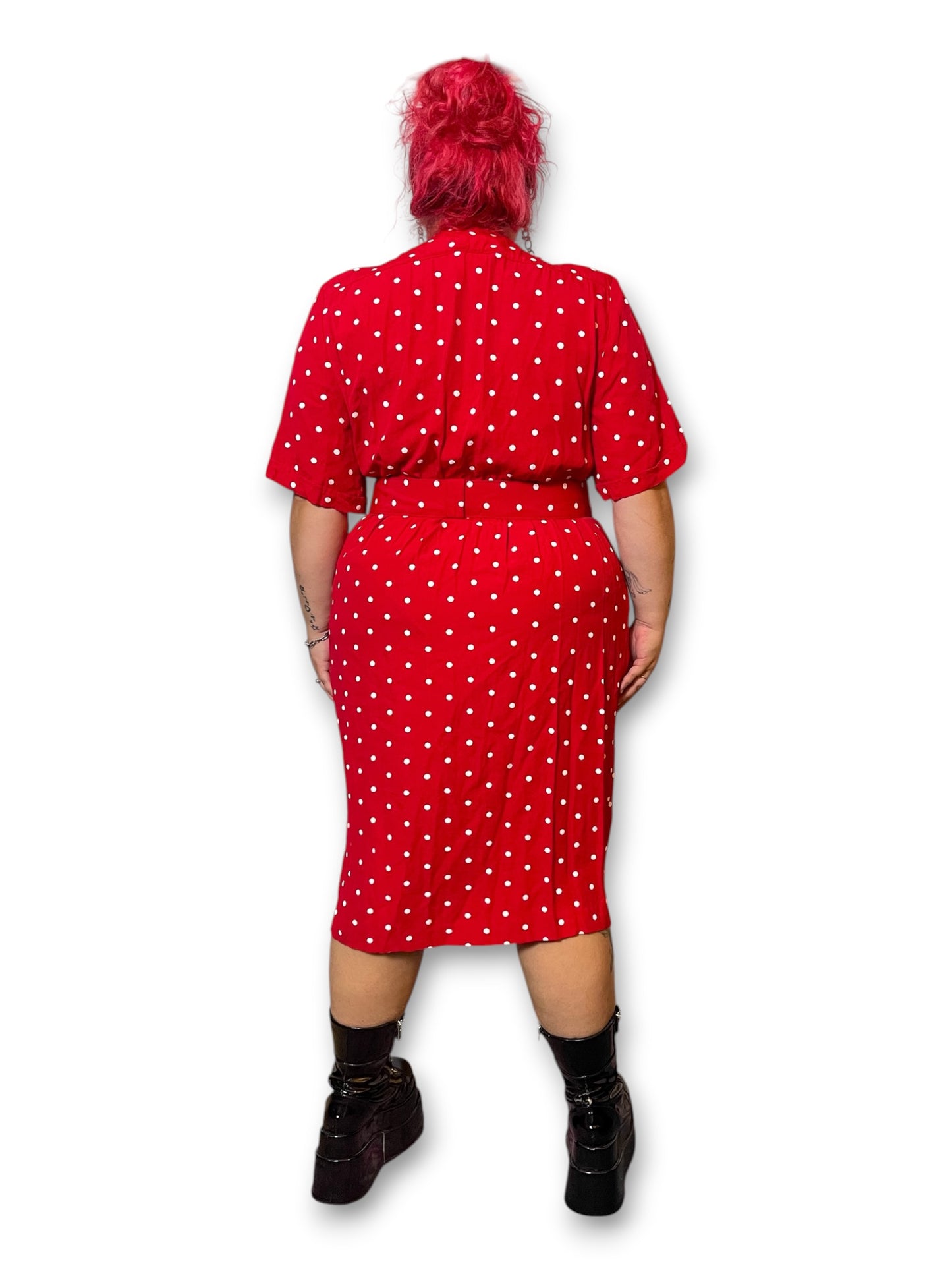 80’s Polka Dot Secretary Dress (2X/3X)