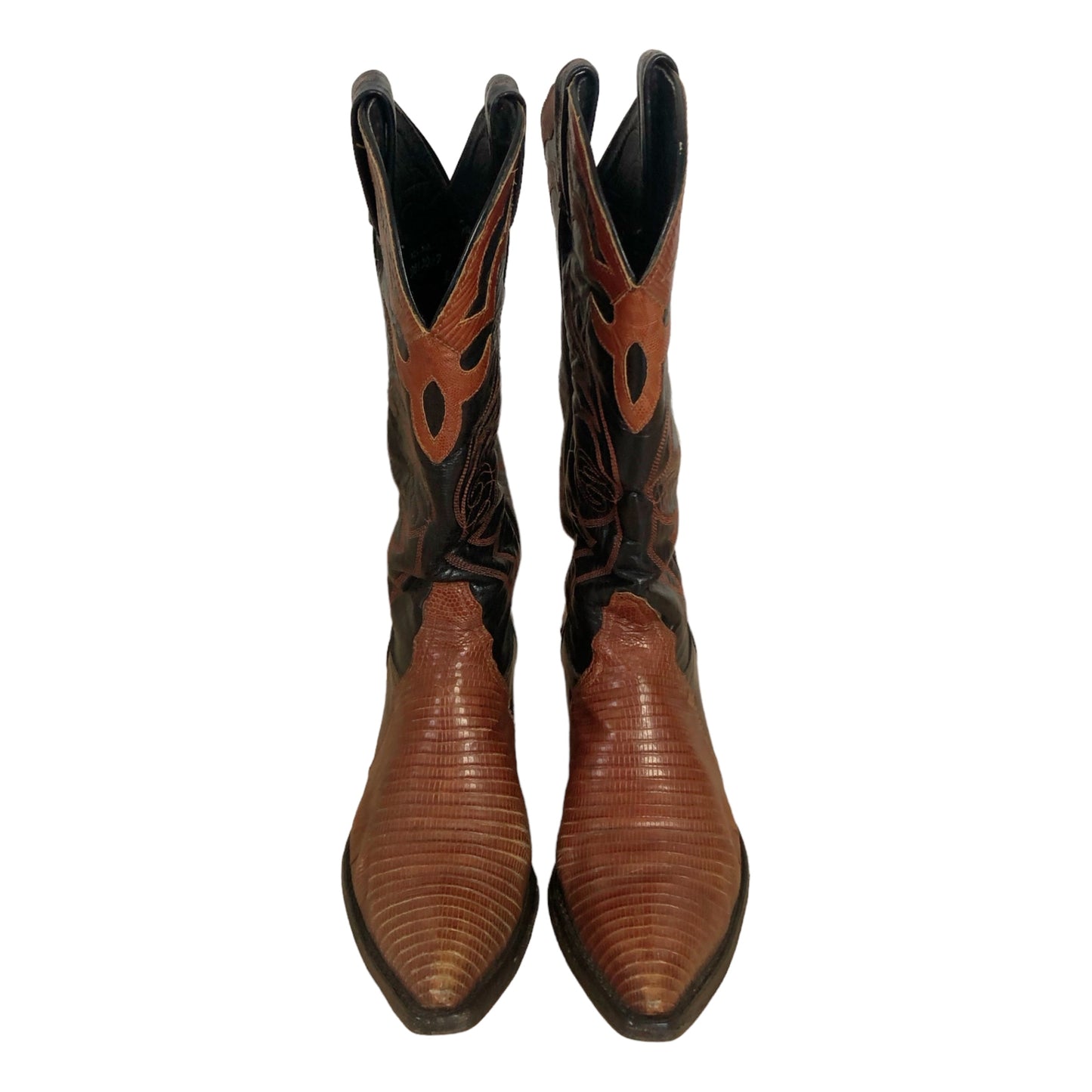 80’s/90’s Tony Lama Black and Brown Cowboy Boots (5.5)