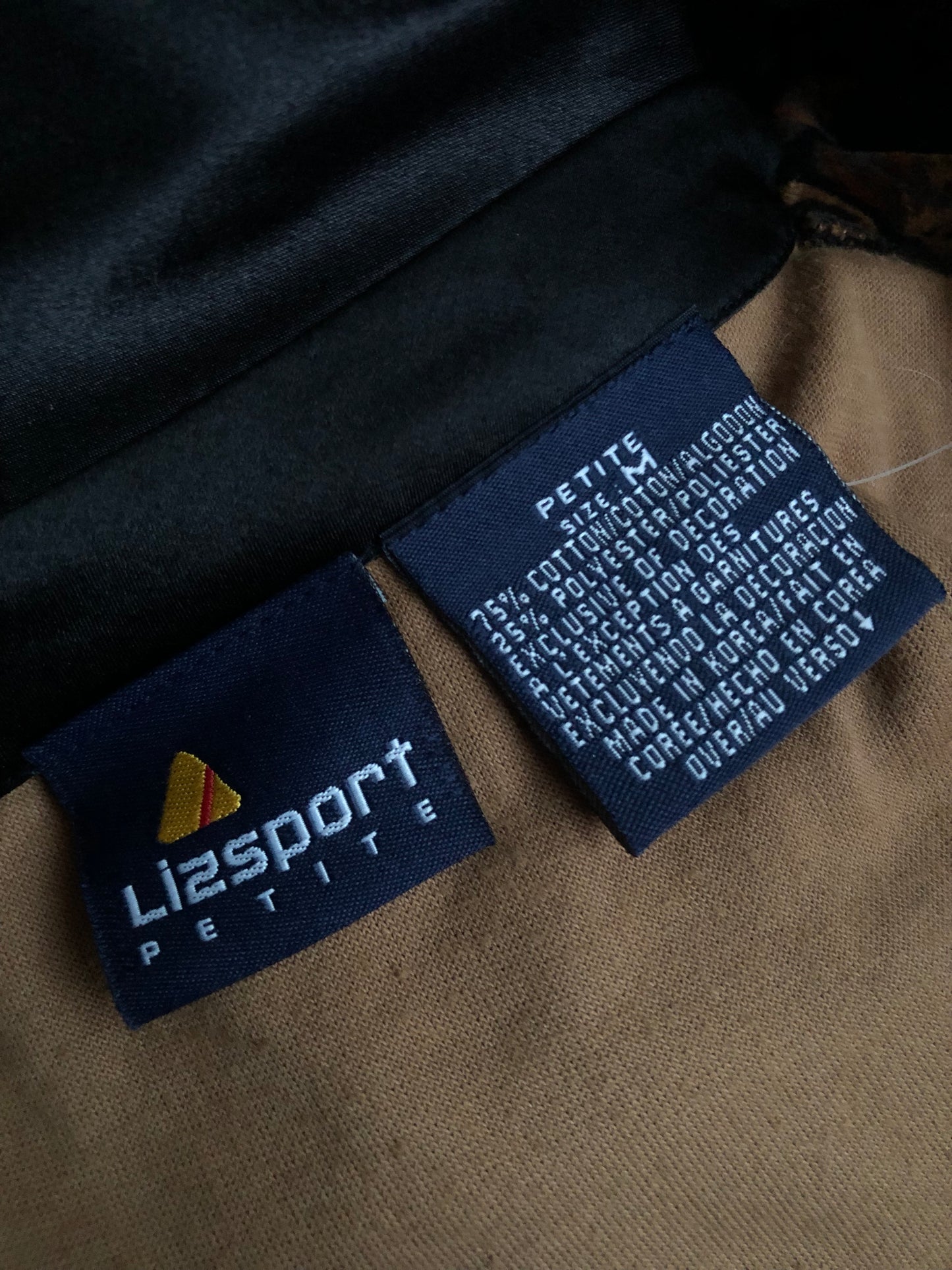 80’s/90’s Lizsport Black and Brown Paisley Velour Shirt (M/L)