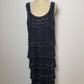 90’s Silk Beaded Tiered Cocktail Dress (XL/1X)