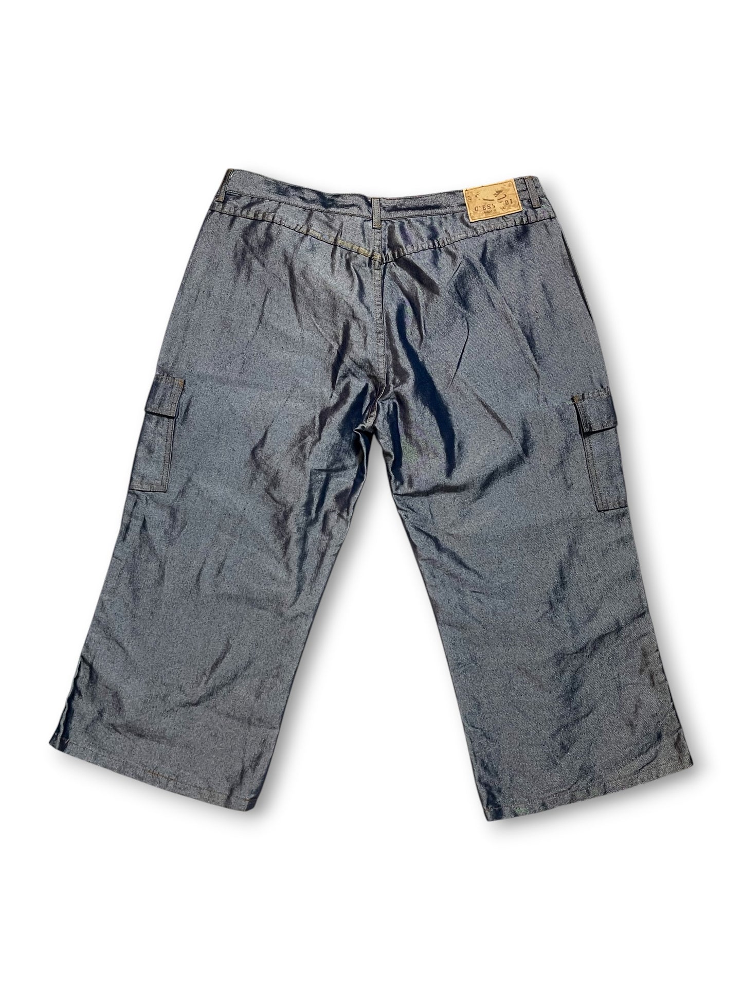 90’s/Y2K Shiny Cropped Cargo Pants (1X/2X)