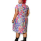 80’s Watercolor Floral Print Dress (3X)