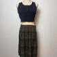 90’s Grunge Plaid Pleated Skirt (M/L)