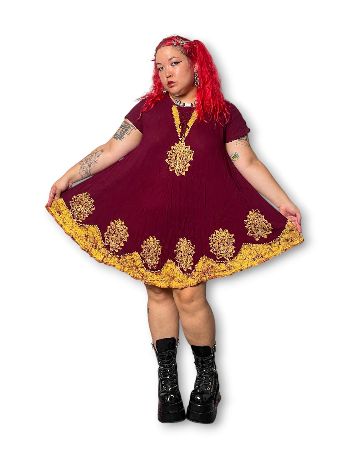 90’s/Y2K Boho Whimsy Dress (OSFM)