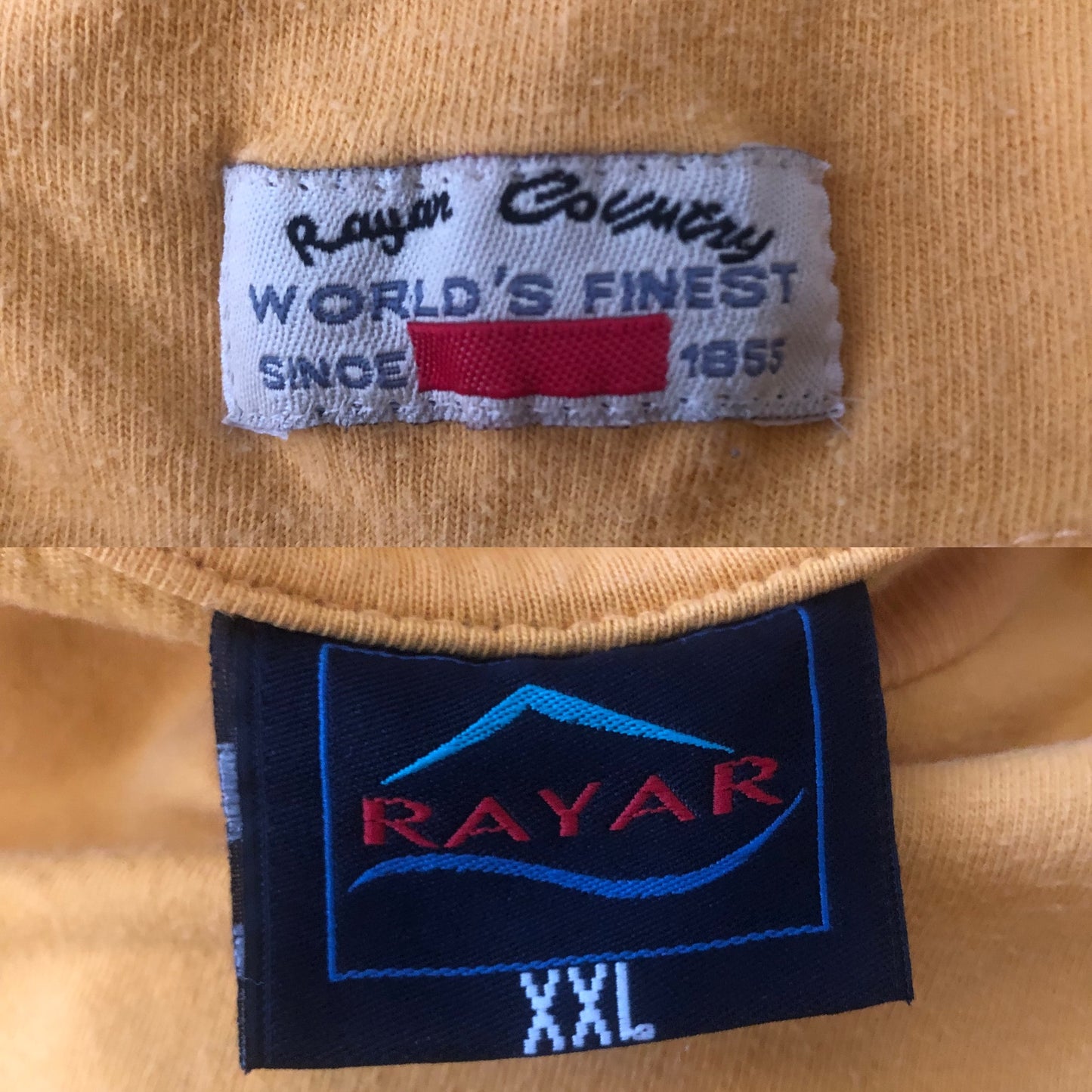90’s/Y2K Rayar Les Coches Yellow T-Shirt (XL)
