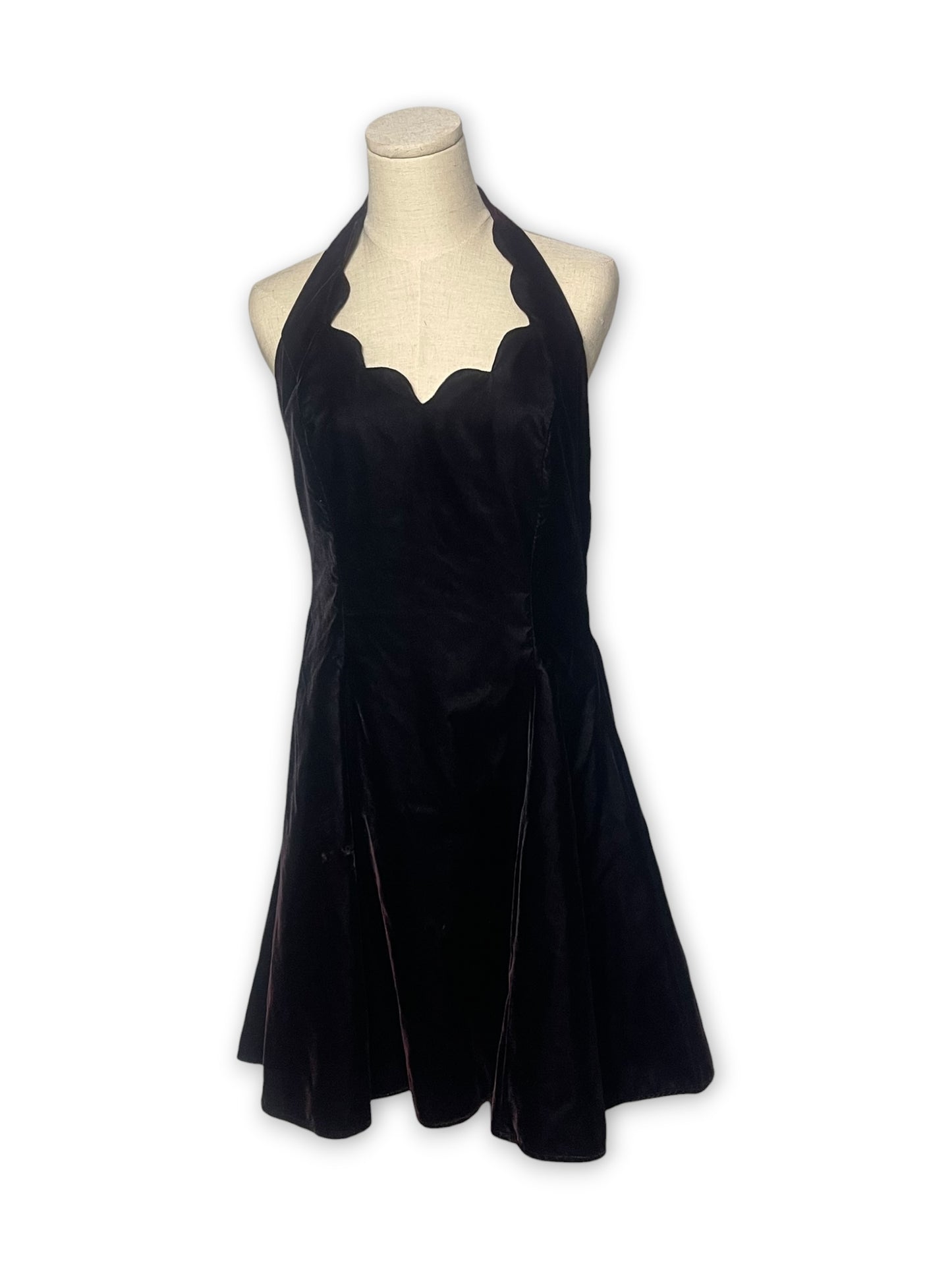 80’s/90’s Velvet Halter Dress (L/XL)
