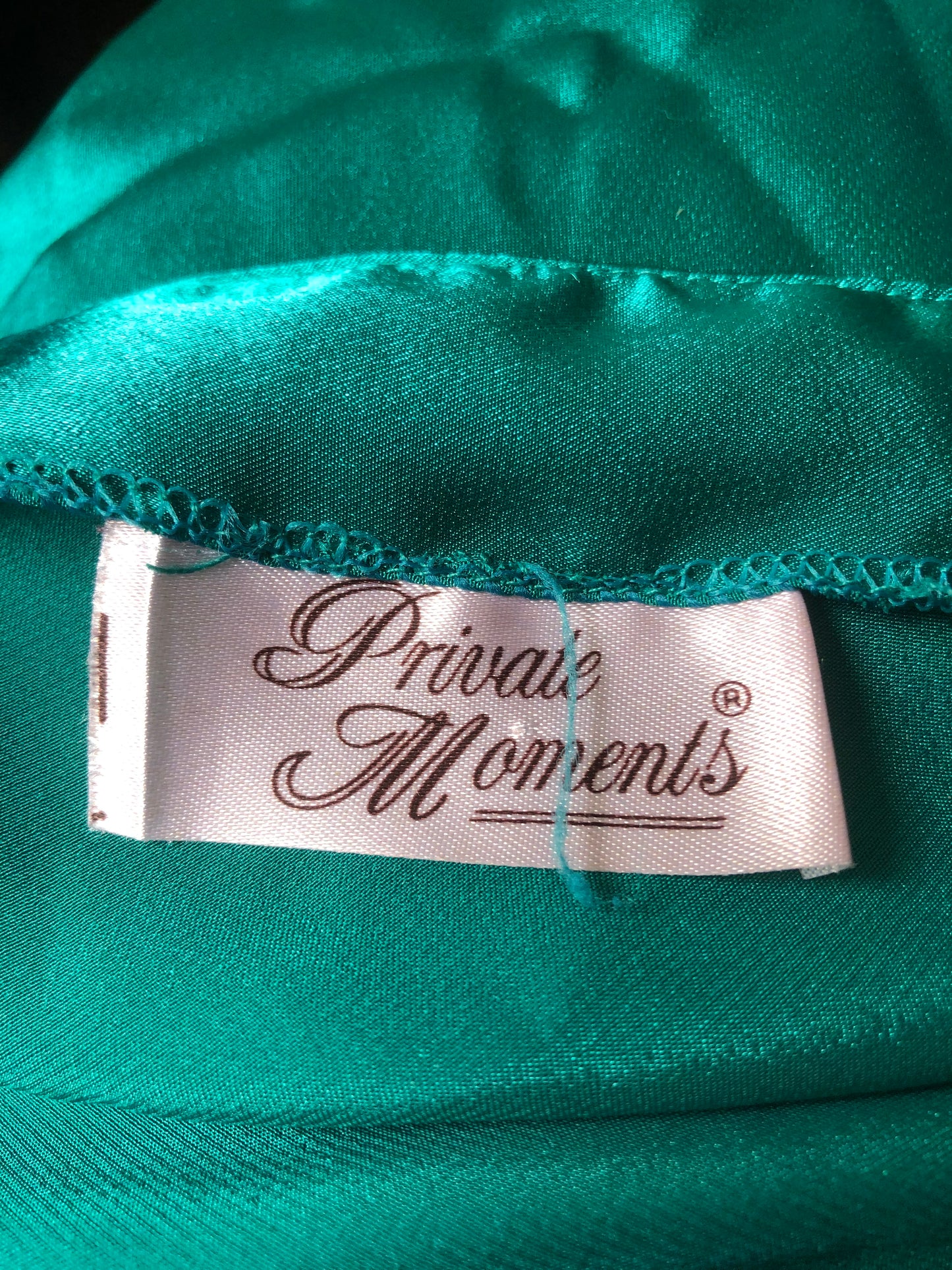 80’s Private Editions Teal Satin Lingerie Tank Top (S)