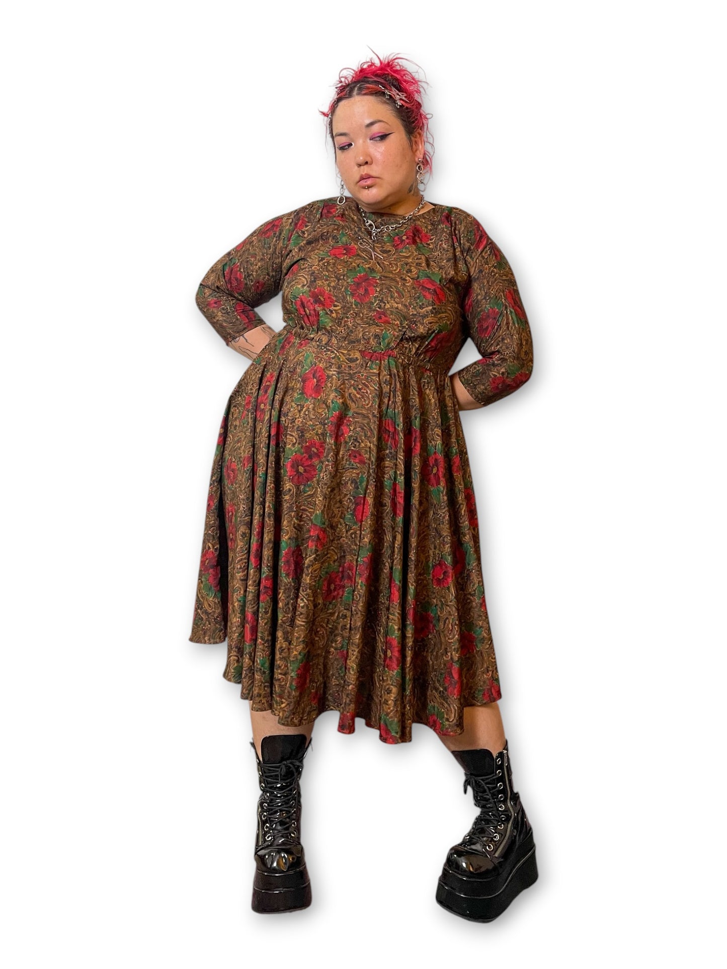 70’s/80’s Retro Boho Dress (2X/3X)