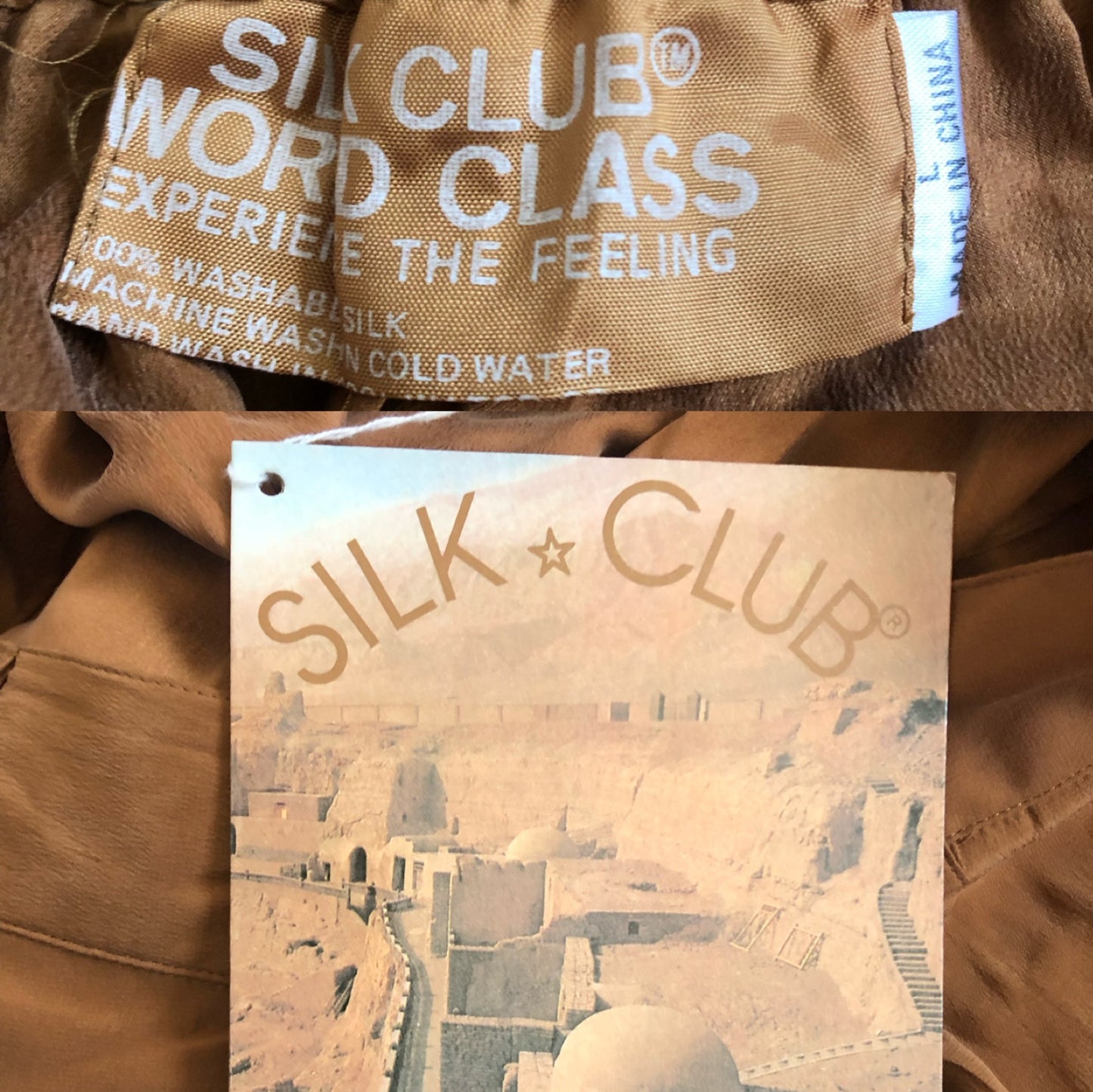 90’s Silk Club Copper Brown Pleated Pants (L)