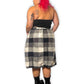 70’s Sag Harbor Black and White Tartan Plaid Skirt (2X)