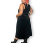 60’s/70’s Bechamel Black Velvet Midi Dress (XL)