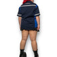 Y2K/Modern Navy Blue Work Shirt (XL/2X)