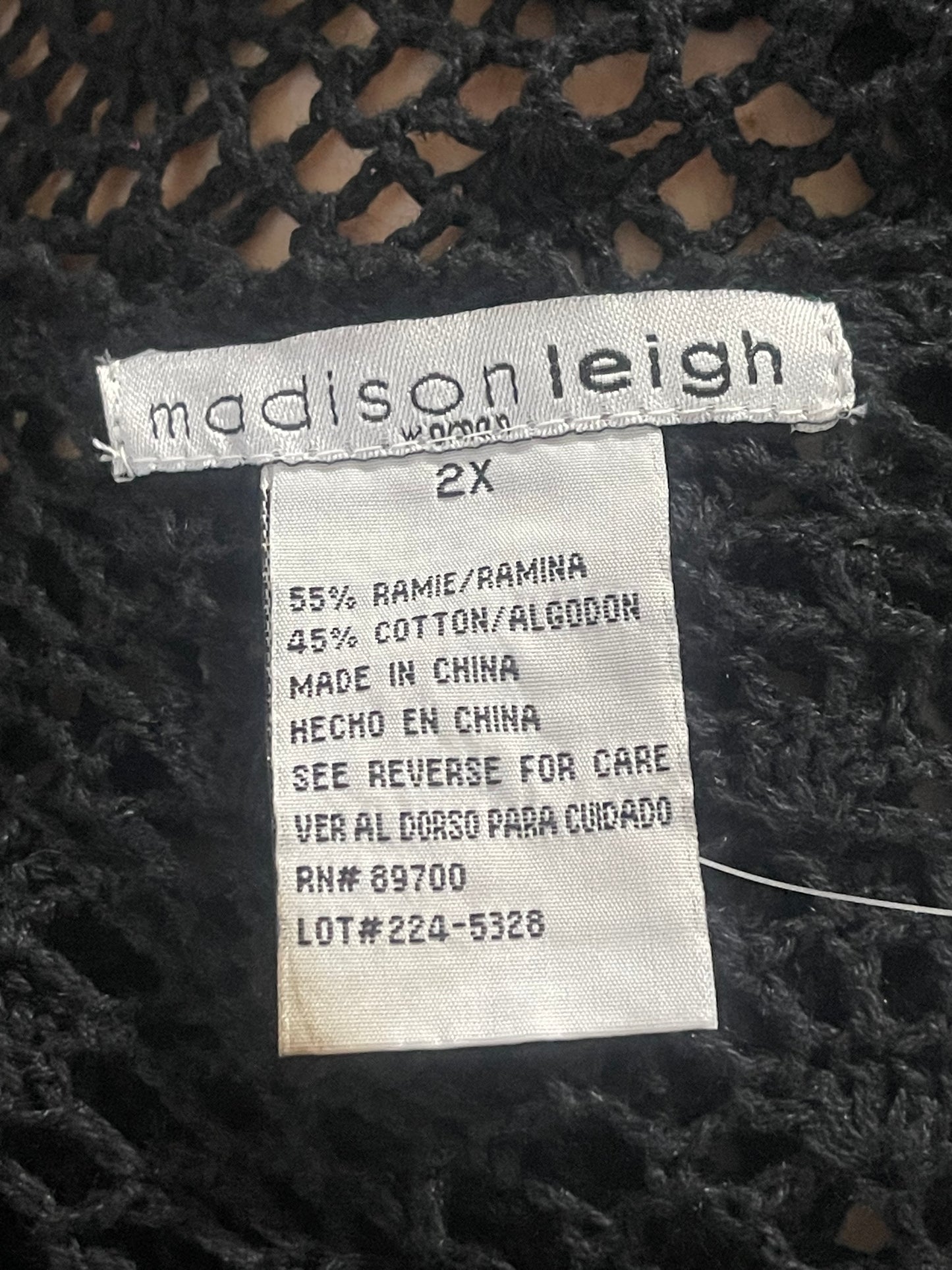 90’s/Y2K Black Knit Cardigan Top (2X)