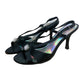 90’s/Y2K Jacqueline Ferrar Black Strappy Satin Heels (10)
