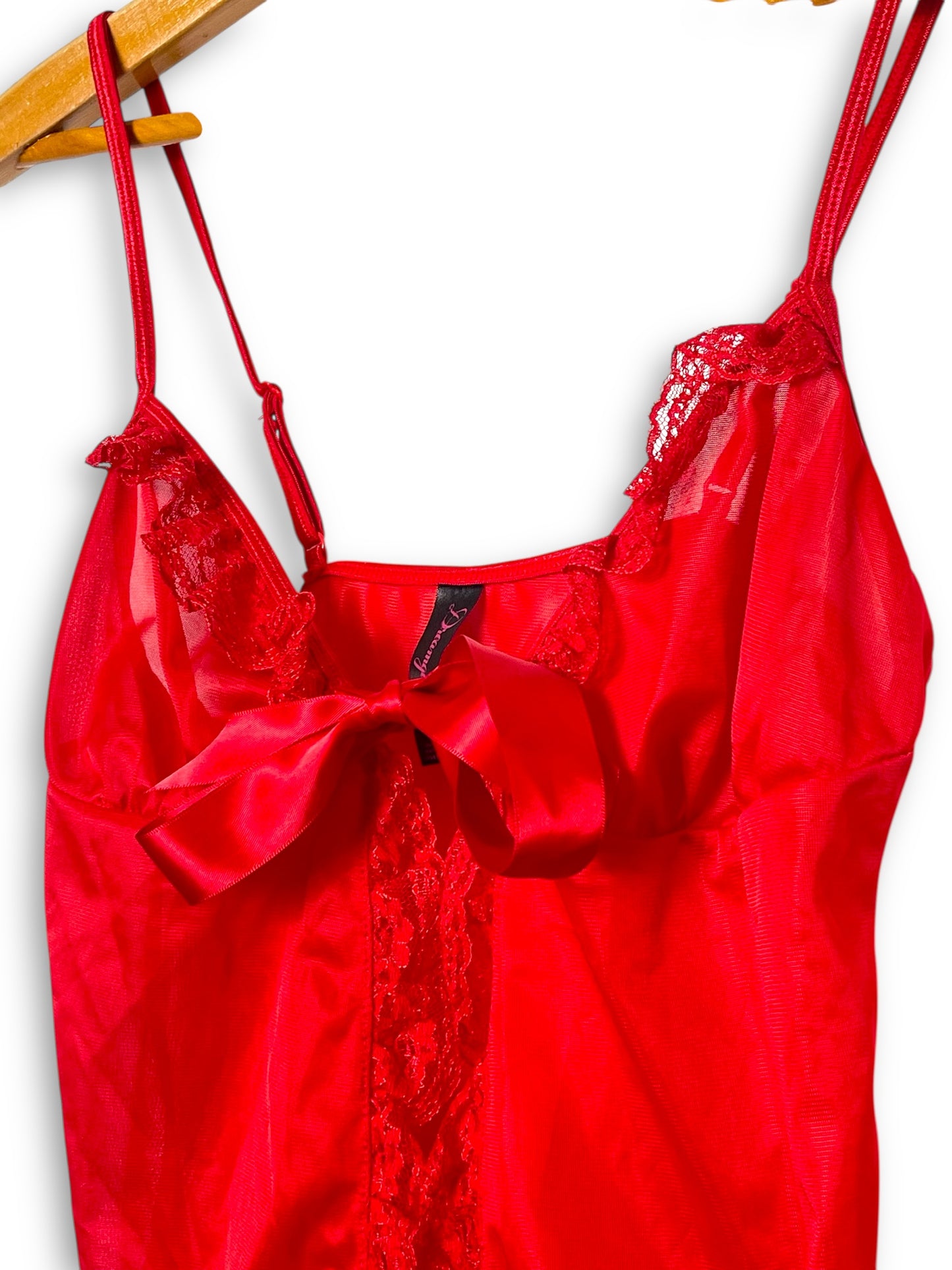 Y2K Dreamgirl Red Babydoll Tank Top (S)