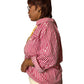 70’s/80’s Lady Oak Hill Pink and White Striped Shirt (2X)