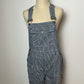 90’s/Y2K Railroad Stripe Overall Shorts (M)
