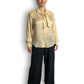 80’s Gloria Sachs Cream Floral Blouse (L)