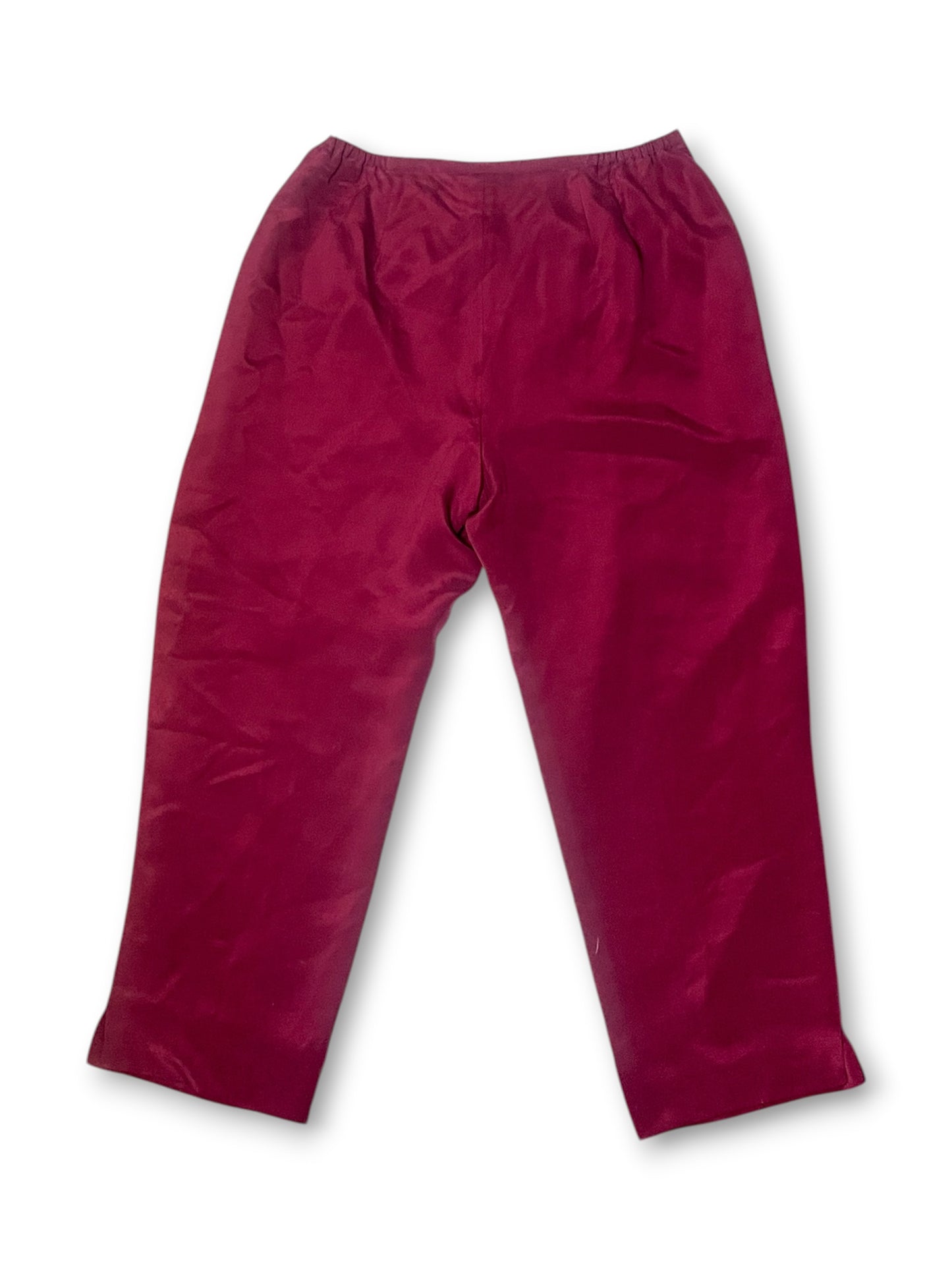 90’s Burgundy Silk Pants (XL)