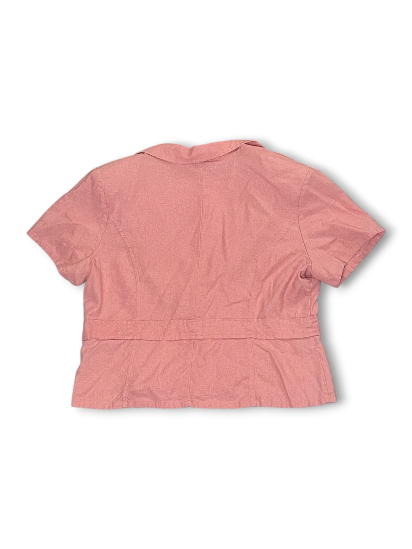 Y2K Short Sleeve Blazer Jacket (1X/2X)