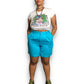 90’s/Y2K Lizsport by Liz Claiborne Turquoise Pleated Shorts (XL)