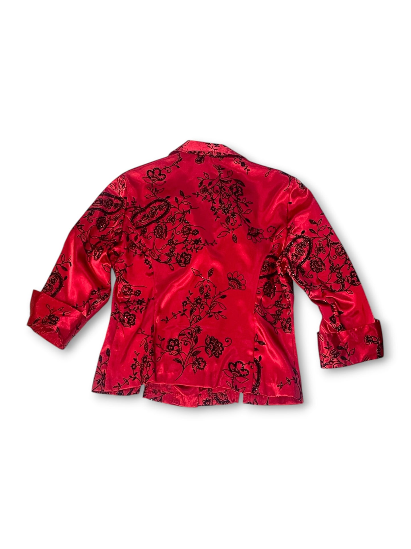 90’s Floral Paisley Satin Blouse (S)