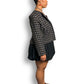 80’s Basson Black and White Plaid Knit Blazer (XL/2X)
