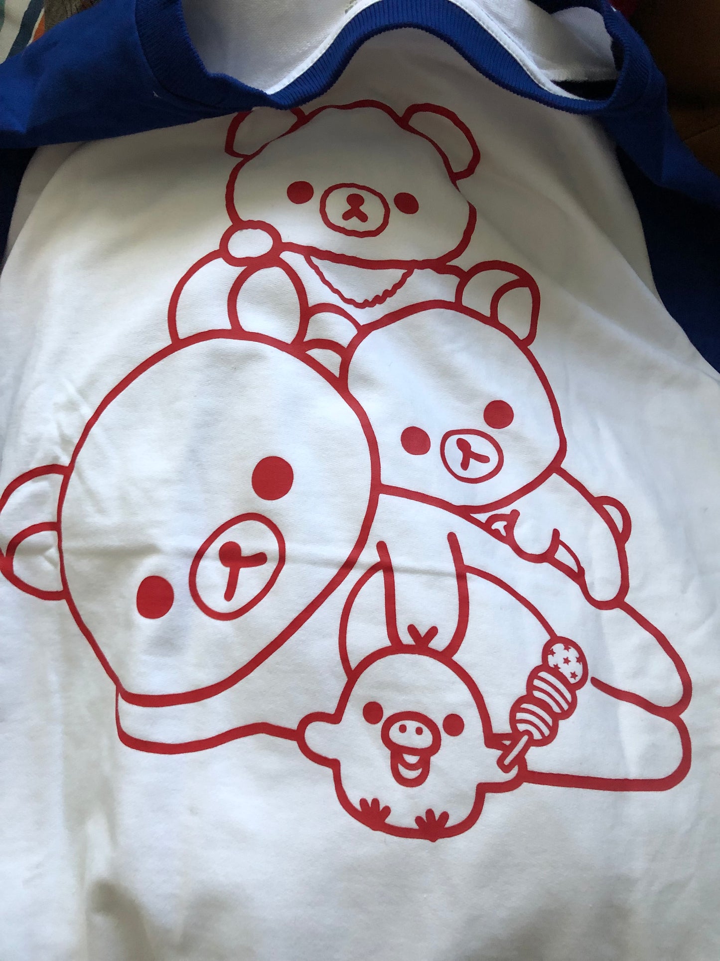 Rilakkuma 20th Anniversary USA Tour Raglan Long Sleeve Shirt (L/XL/2X)