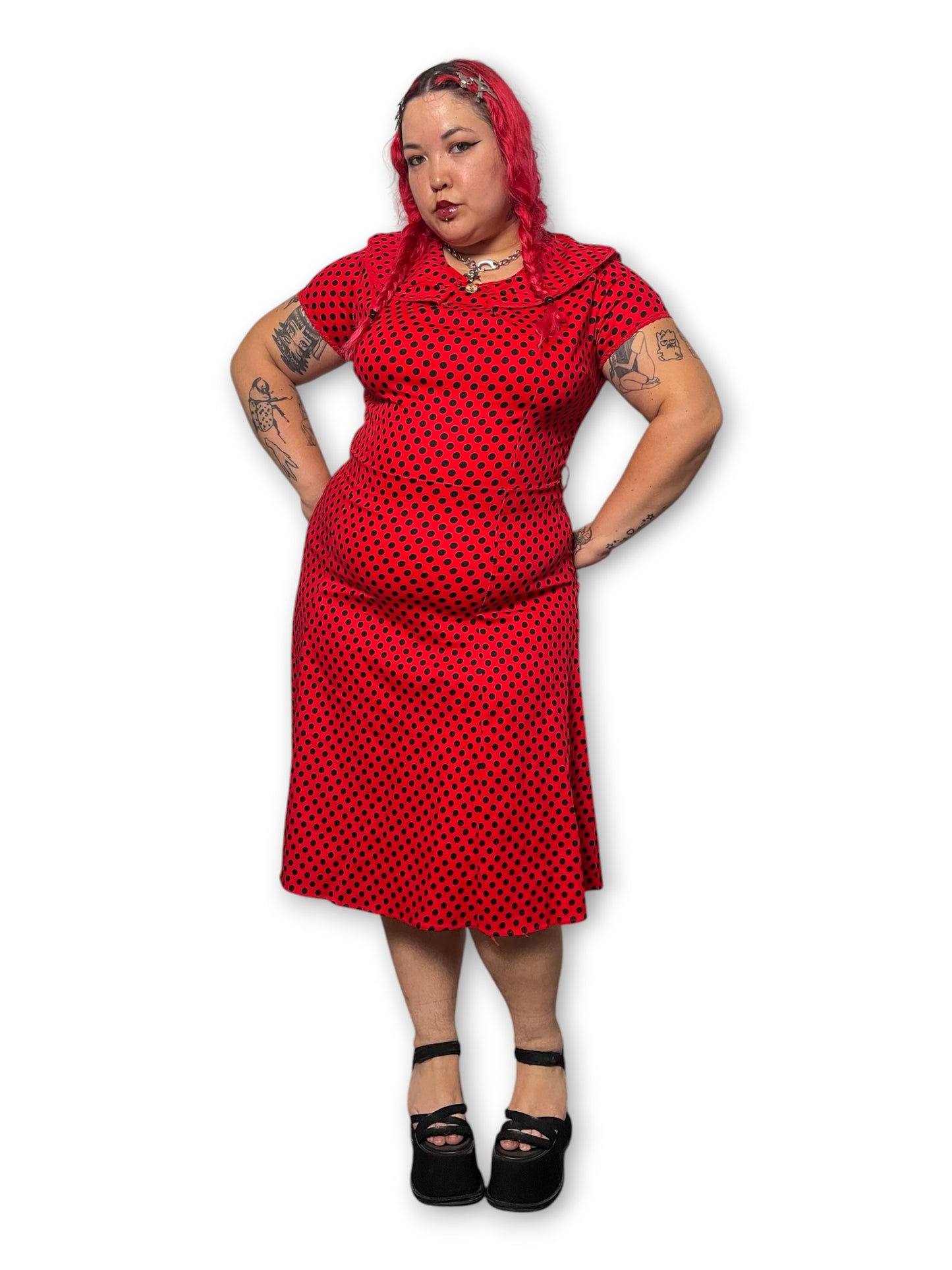 Ladybug Retro Wiggle Dress (XL)