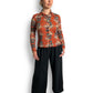 70’s Bronson of California Orange Deco Print Blouse (S/M)