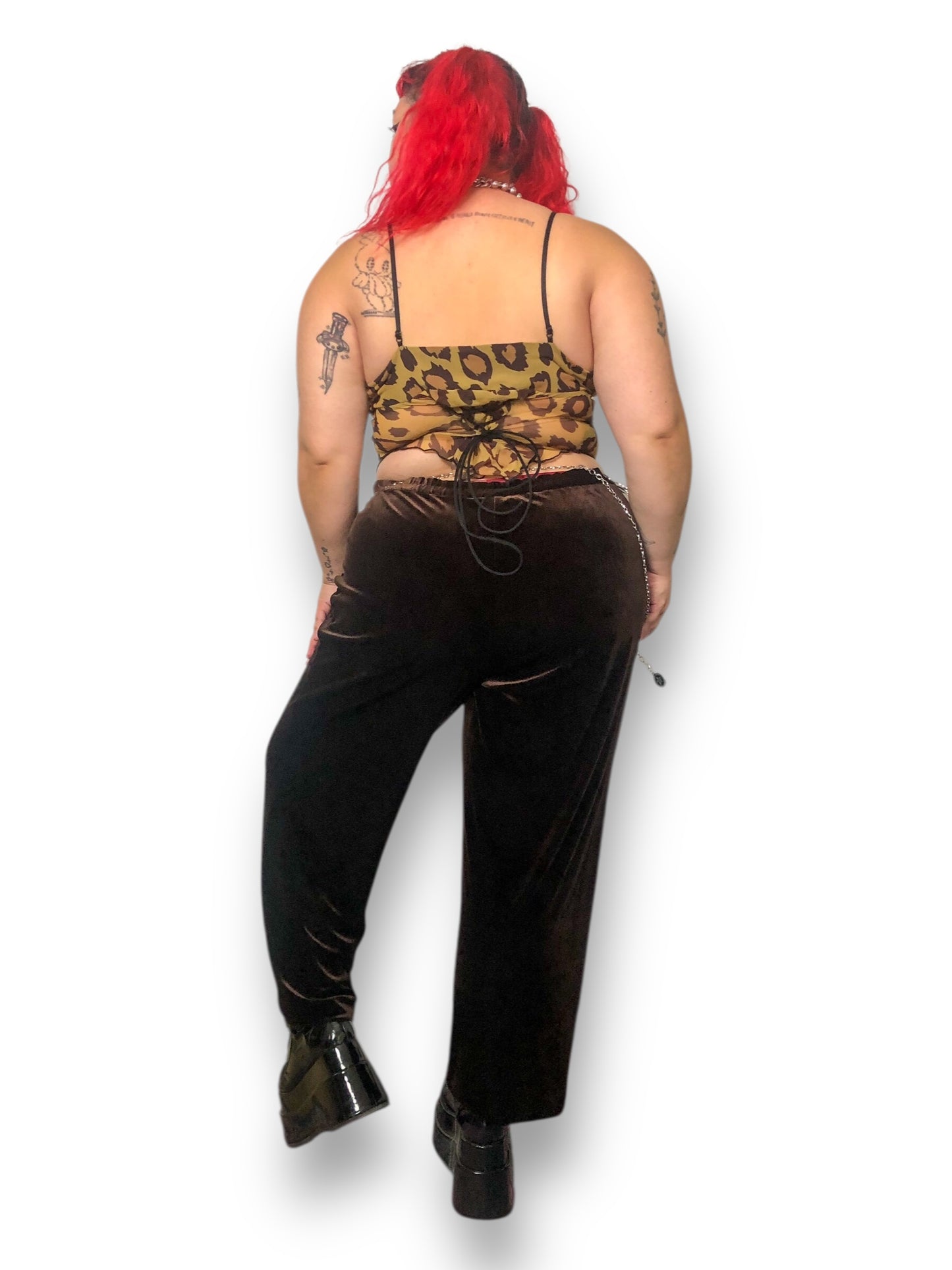 Y2K Dressbarn Brown Velvet Pants (2X/3X)