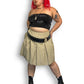 90’s/Y2K Mills Uniform Co Khaki Pleated Skirt (2X)