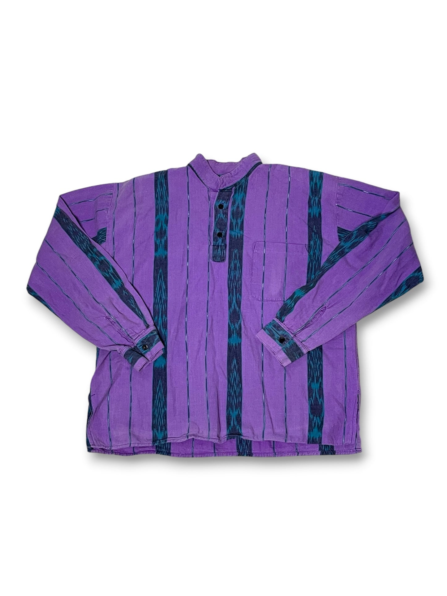 90’s/Y2K Purple Southwestern Print Shirt (L)
