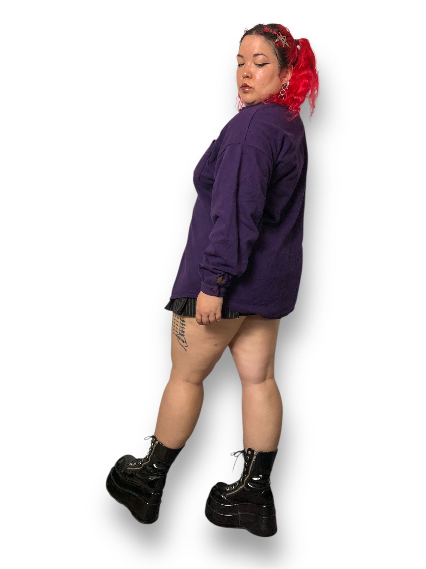 90’s/Y2K Heaven Purple Button Down Shirt (L)