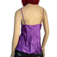 c u n t purple satin embroidered tank (M)