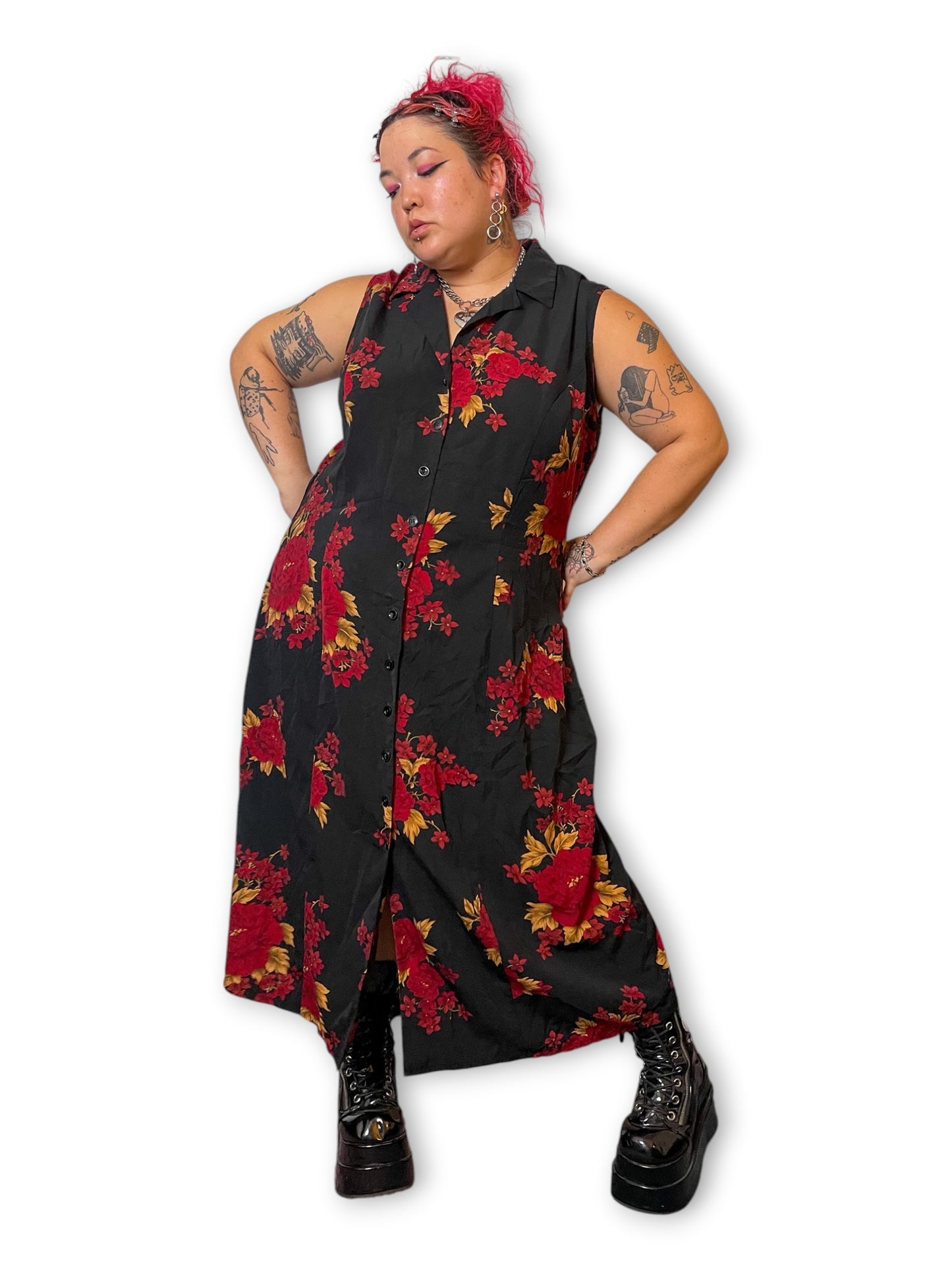 90’s/Y2K Boho Grunge Maxi Dress (3X)