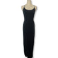 90’s Black Slinky Maxi Dress (XS/S)
