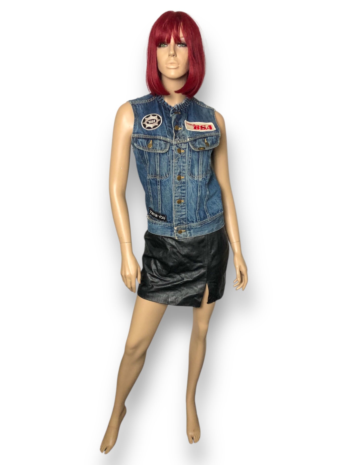 70’s Lee Patched Denim Vest (S/M)