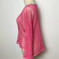 Vintage Pink Fishnet Long Sleeve Top (L/XL)