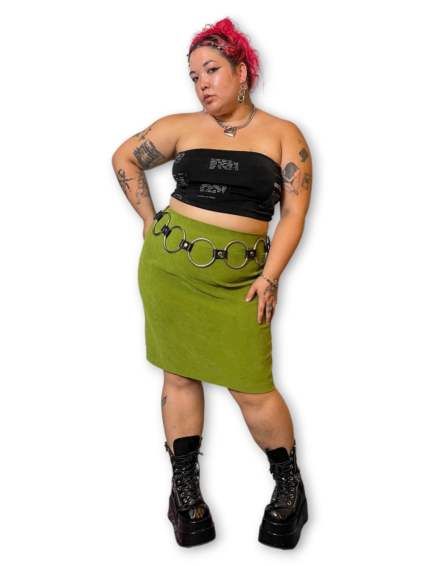 Y2K Lime Green Skirt (2X/3X)