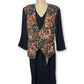 80’s/90’s Boho Grunge Pencil Dress (1X)